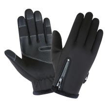 Wholesale Warm Fleece Windproof Waterproof Touch Screen Non-Slip Thick Zipper Outdoor Sports Gloves